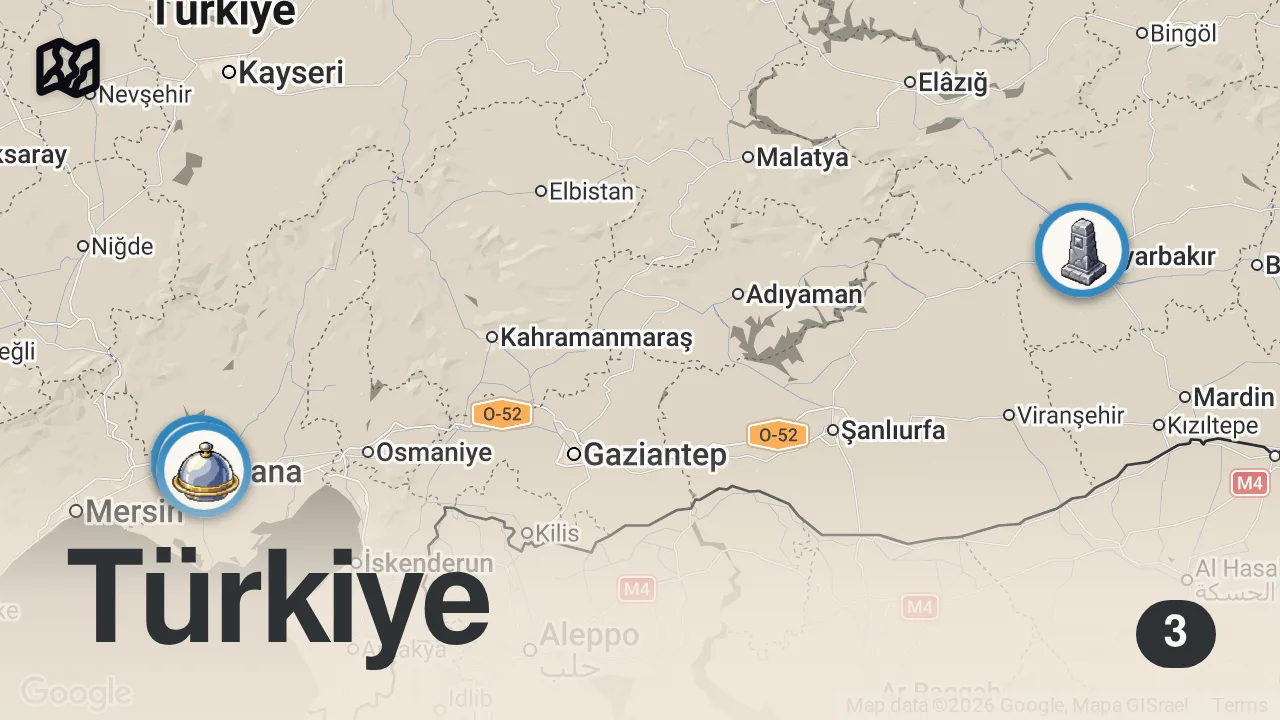 Map of 3 spots from 3 SAATTE 500 TL SERİSİ!!!