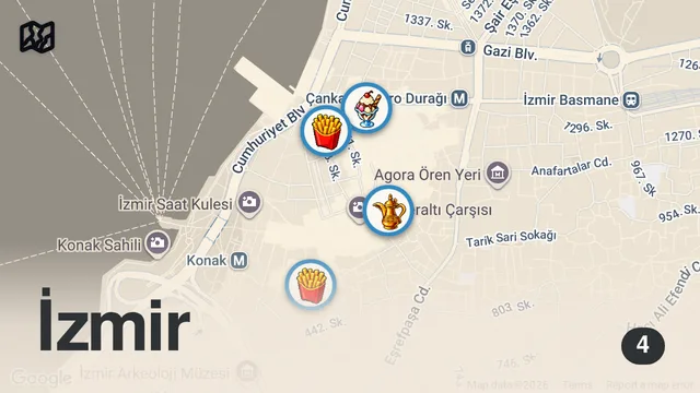 Map of İZMİR KEMERALTINDA NE YENİR? 😊