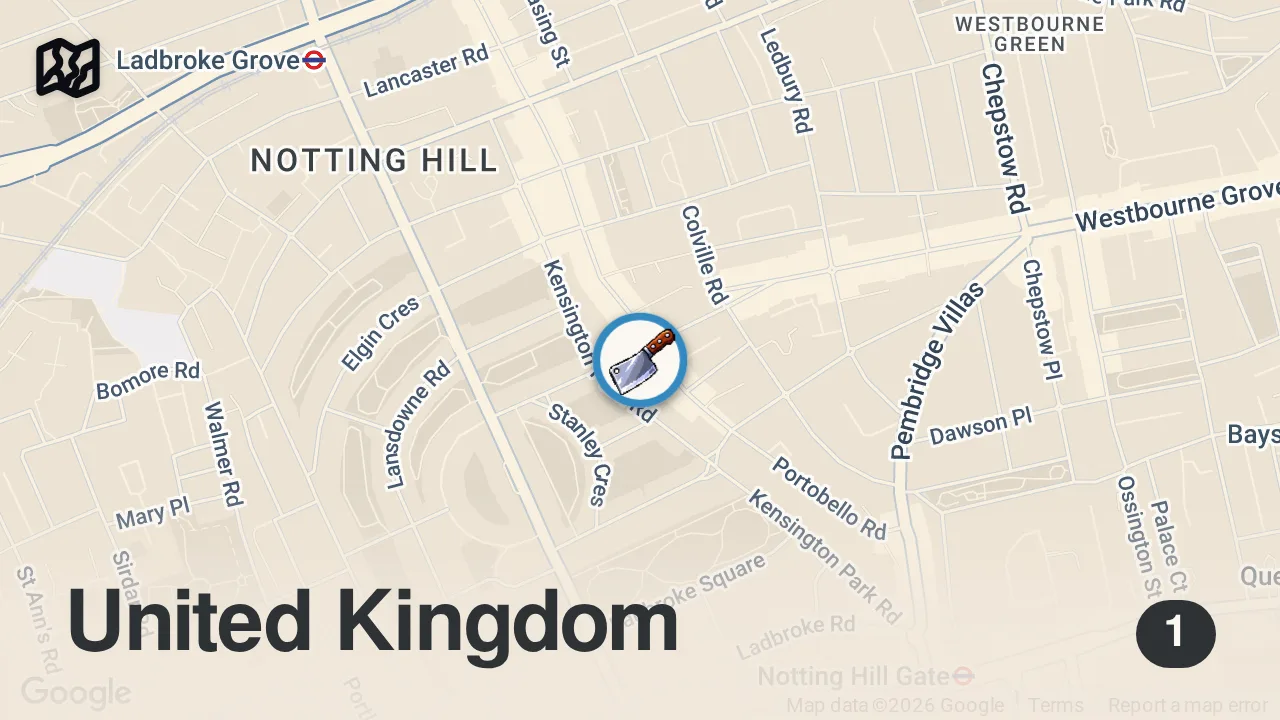 Map of 1 spot from Trying the most insane dining experience in London PT.1📍Tuna Fight Club #tuna #london #sushi #food